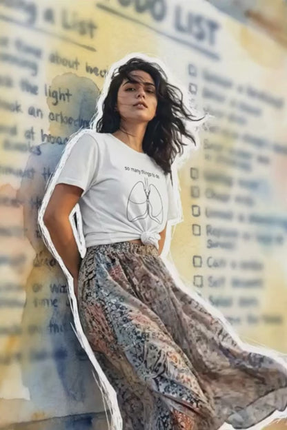 So Many Things To Do t-shirt product video – lungs with zipper sketch design – UnseenYou